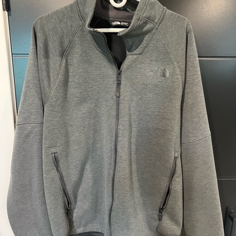 The North Face Charcoal Zip-Up Jacket - large